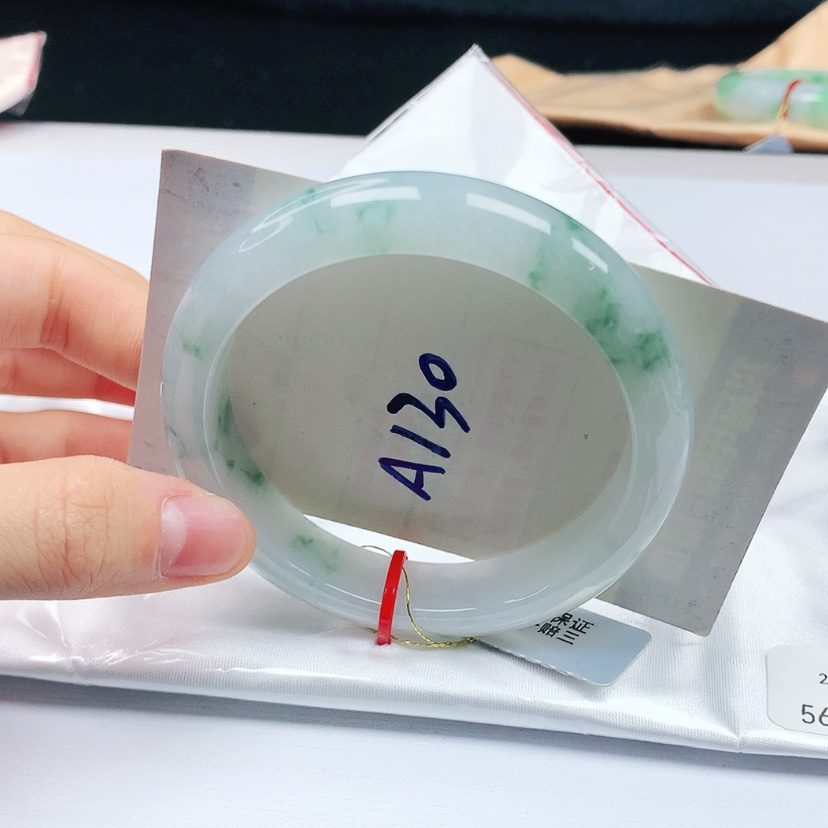 【闪购商品】翡翠手镯未镶嵌天然缅甸a货手镯56
