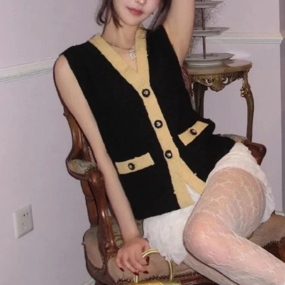 未使用 Chanel/香奈儿 24新款马甲上衣/34码/Xspa9425