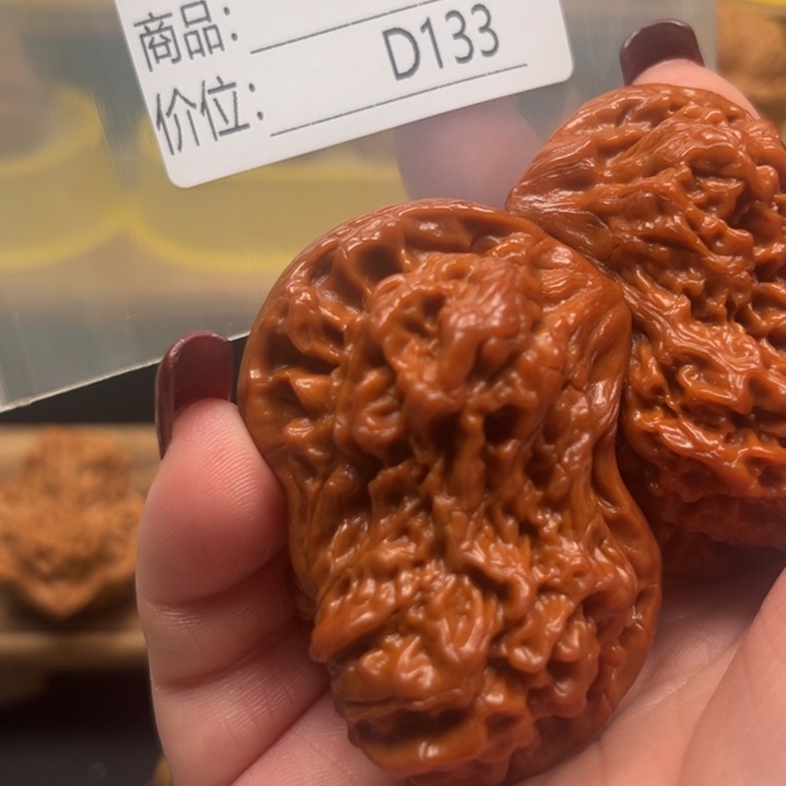 *****桃核吊坠鸳鸯犀牛望月45