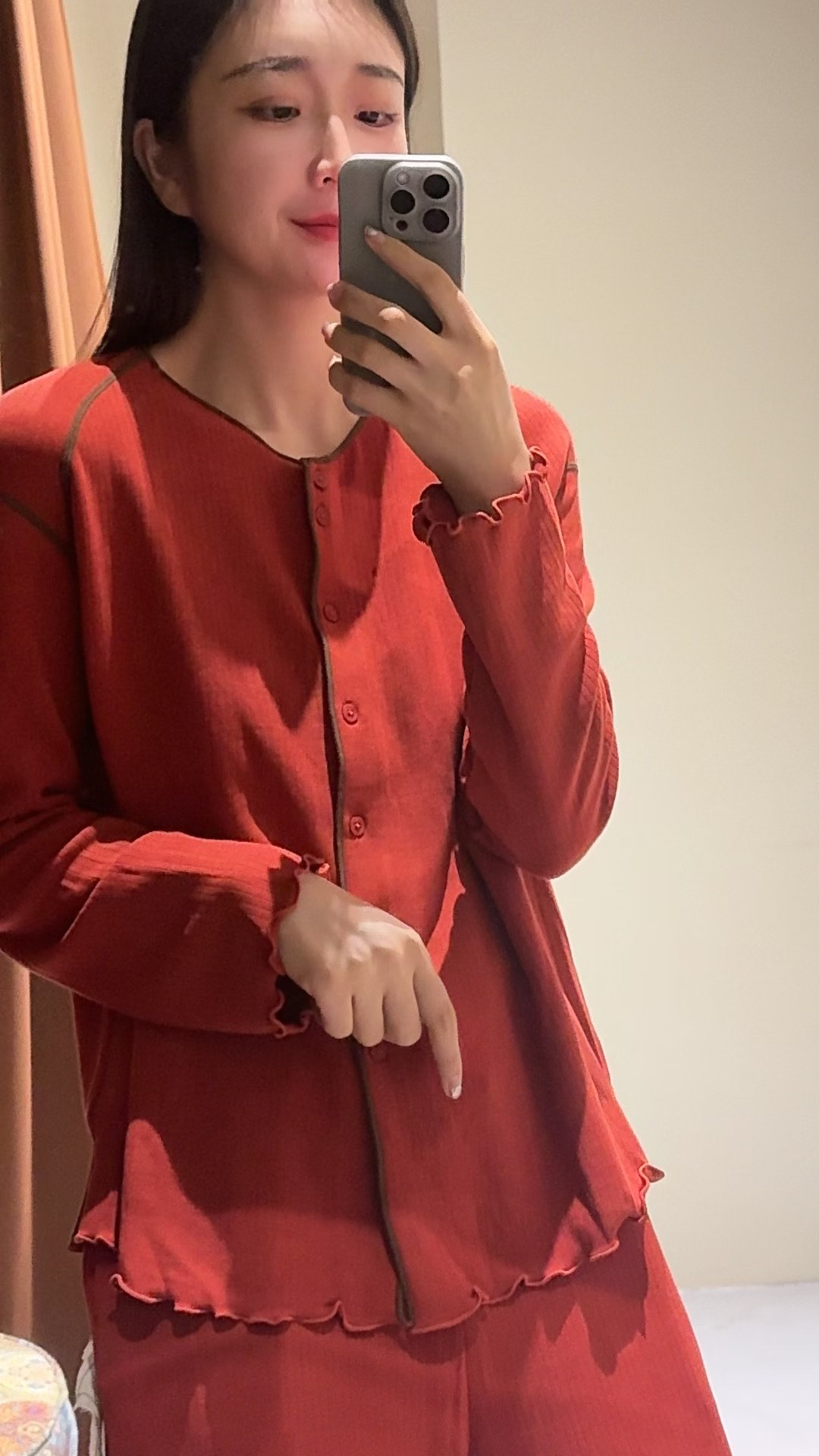 朵朵可可女士春秋德绒长袖休闲睡衣套装家居服时尚气质