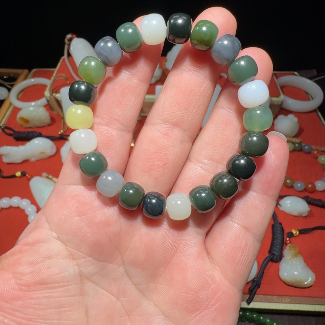 和田玉未镶嵌套链