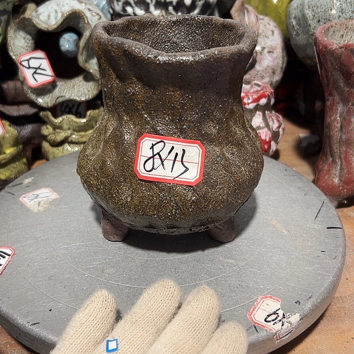 粗陶花盆，现在手工花盆制作就这样