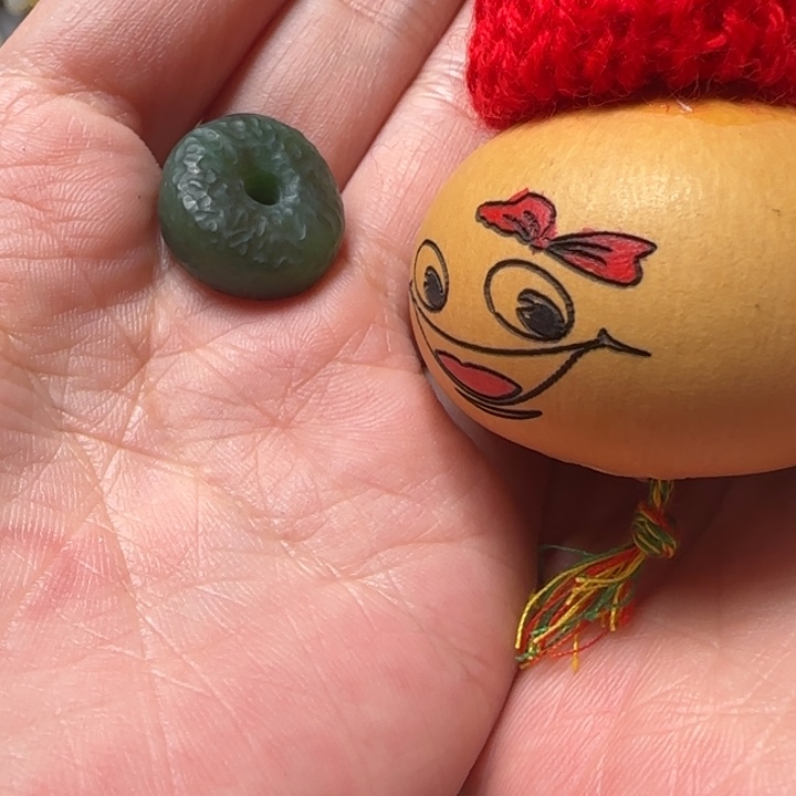 和田玉珠子未镶嵌李*以