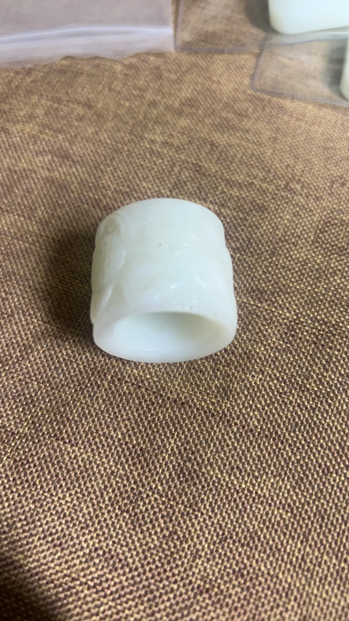 和田玉白玉扳指，和田玉