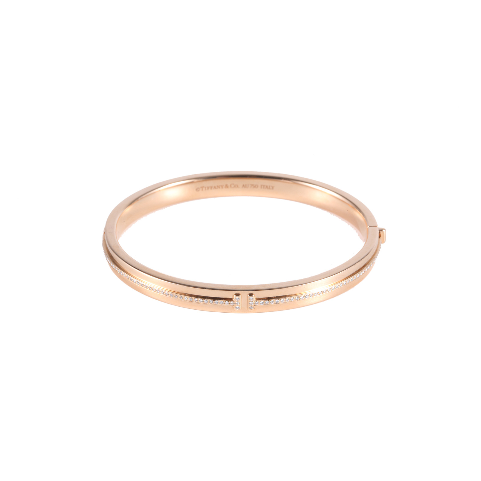 99新 Tiffany & Co./蒂芙尼 小花6欢 18K玫瑰金 镶钻手镯