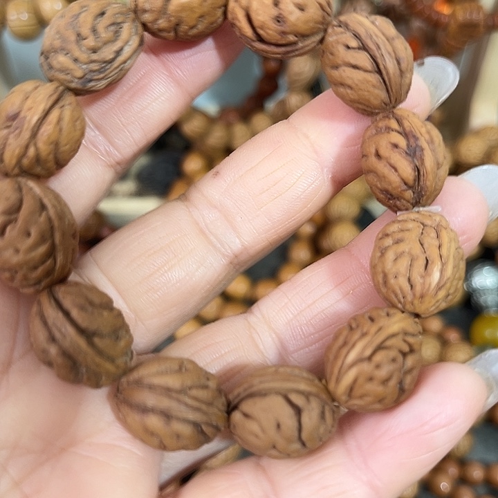 *****核桃把件野生桃枭原籽手串