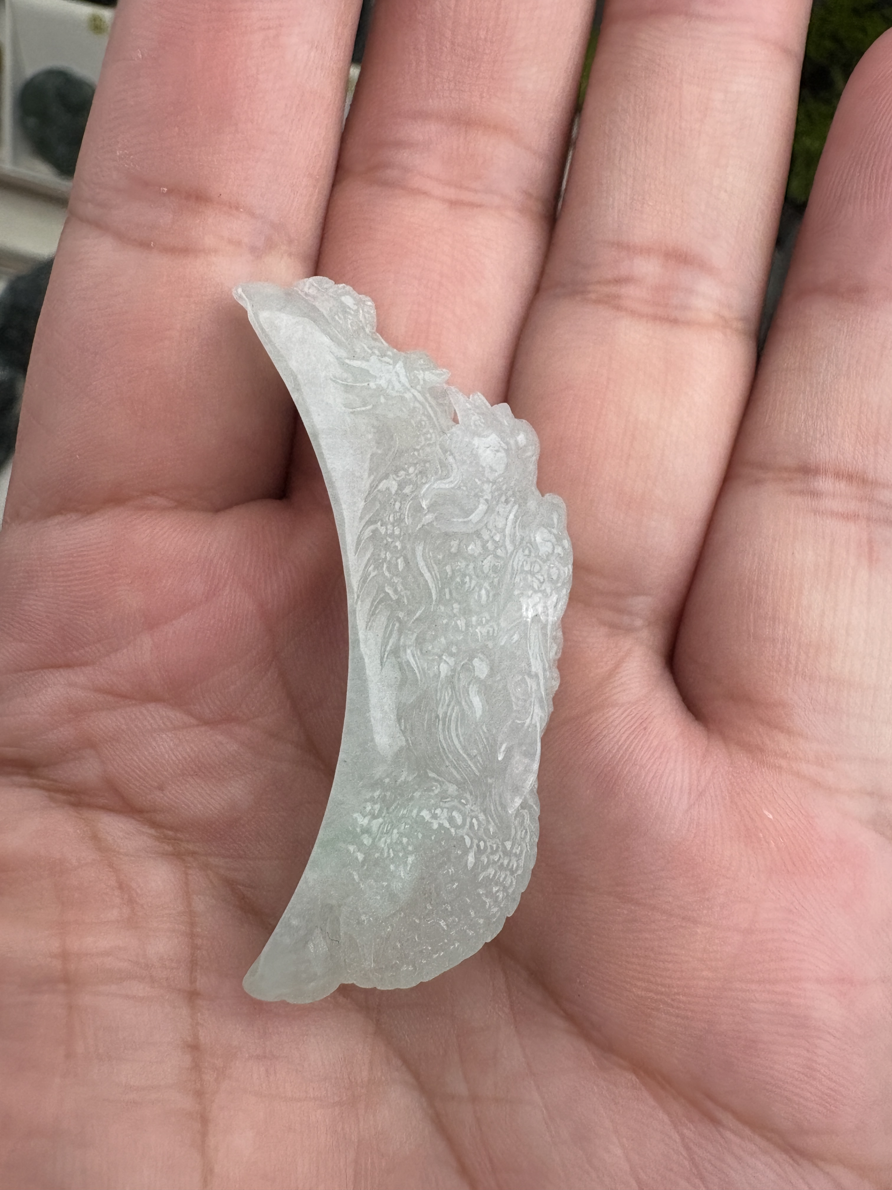 缅料翡翠霸气龙手牌52×11×15