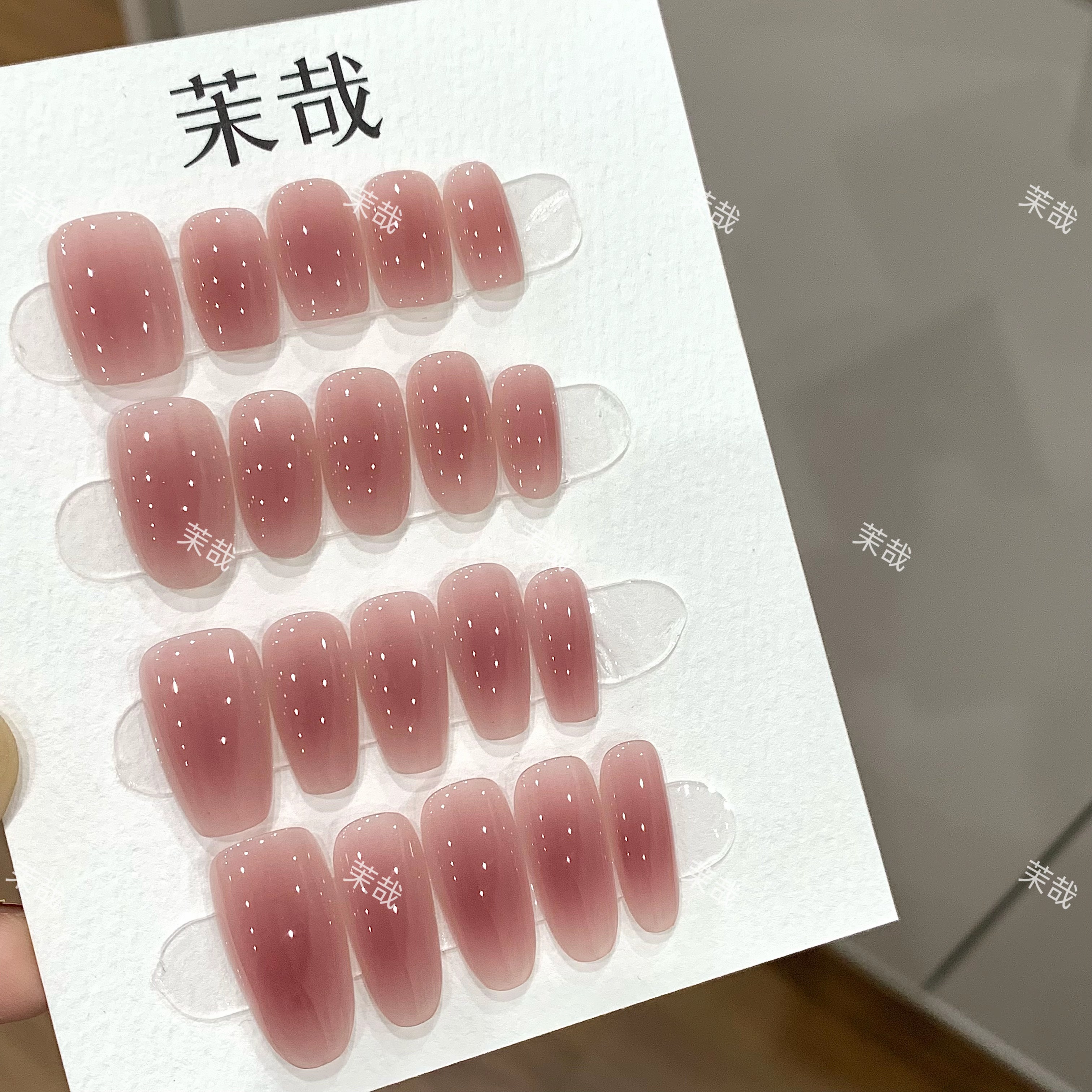 茉哉现货II【紫鸢】纯手工定制美甲拆卸穿戴甲A4266