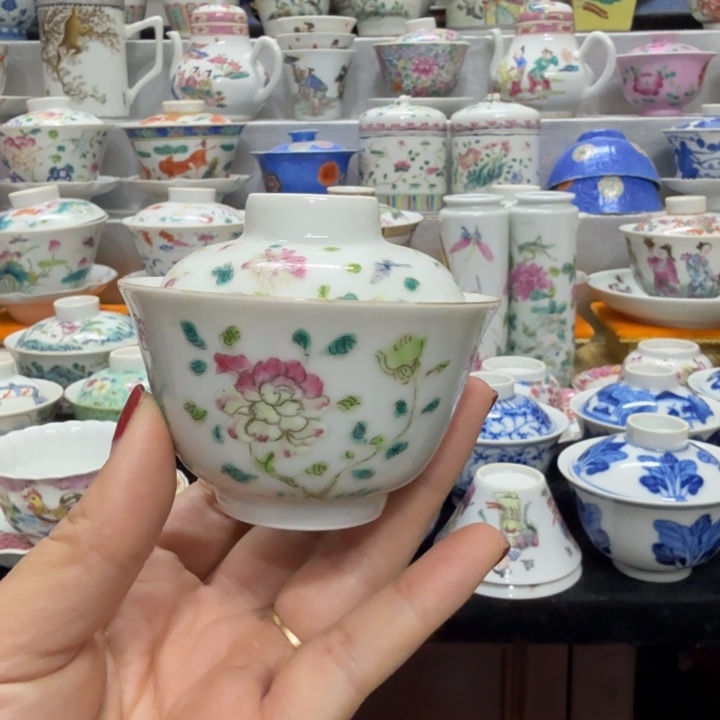 用***6景德镇陶瓷杯子盖碗