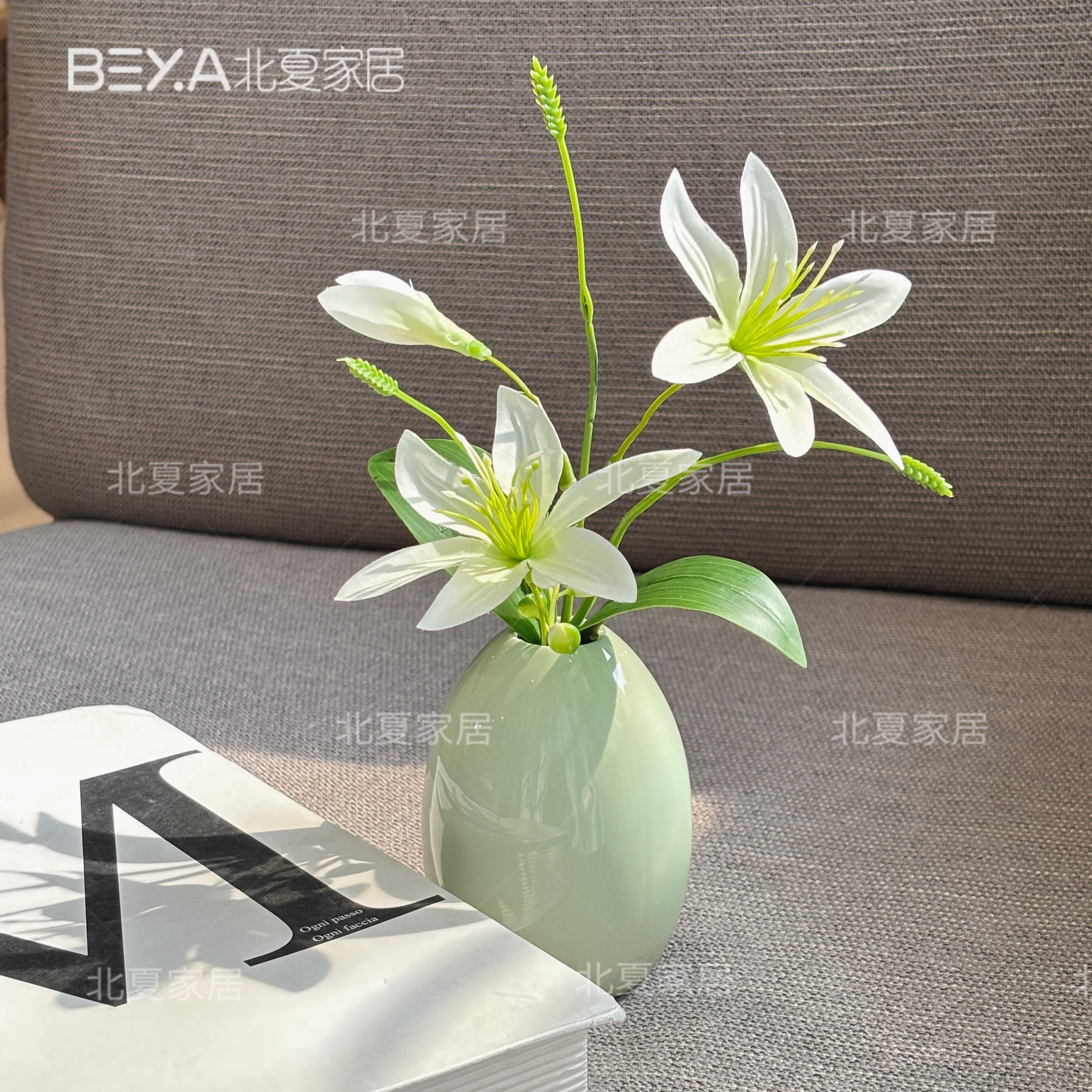 水仙花仿真花多头绢布水仙假花餐桌花小清新家居摆件仿真花摆件