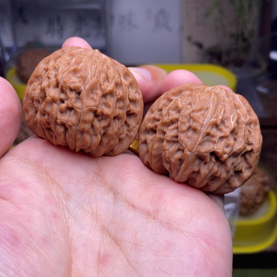 文玩核桃吊坠全品41.5尺磨盘红皮山地展台品