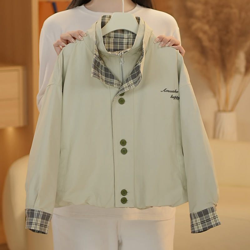 女童外套春装2025新款儿童洋气女孩时髦假两件夹克上衣WT-11408