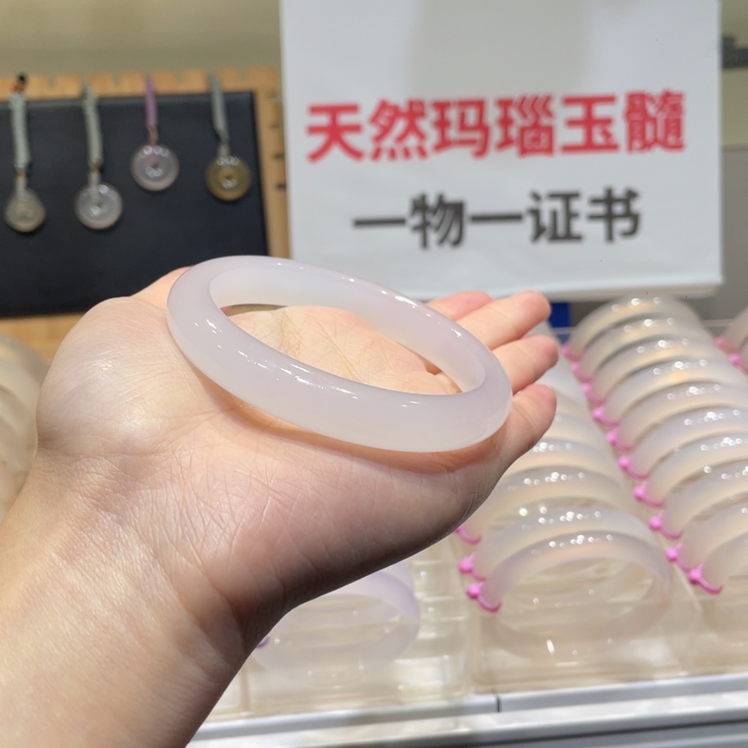 ****佳玛瑙/玉髓未镶嵌手镯@定向白月光@【62】