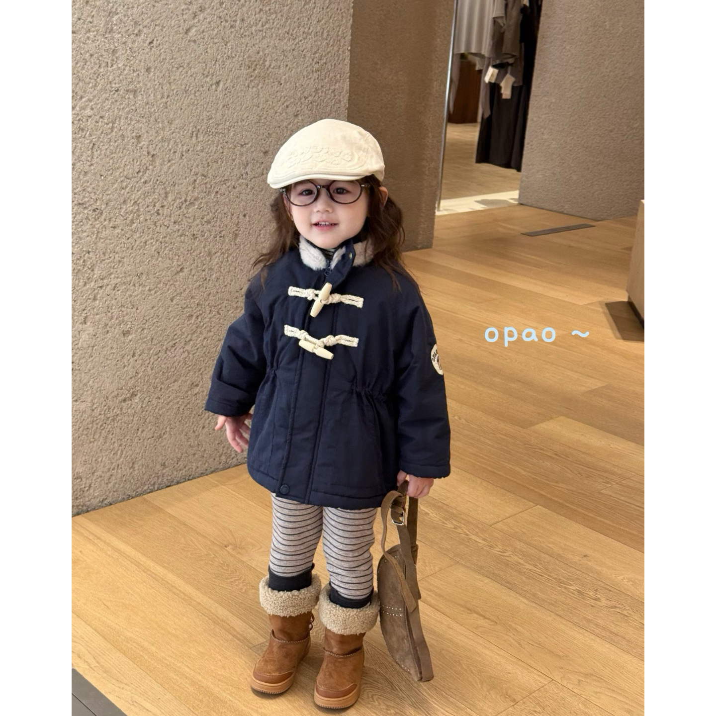 Opao～25秋冬女童韩版加厚外套8100