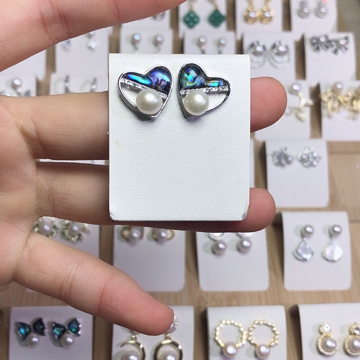 淡水珍珠耳饰银S925镶嵌