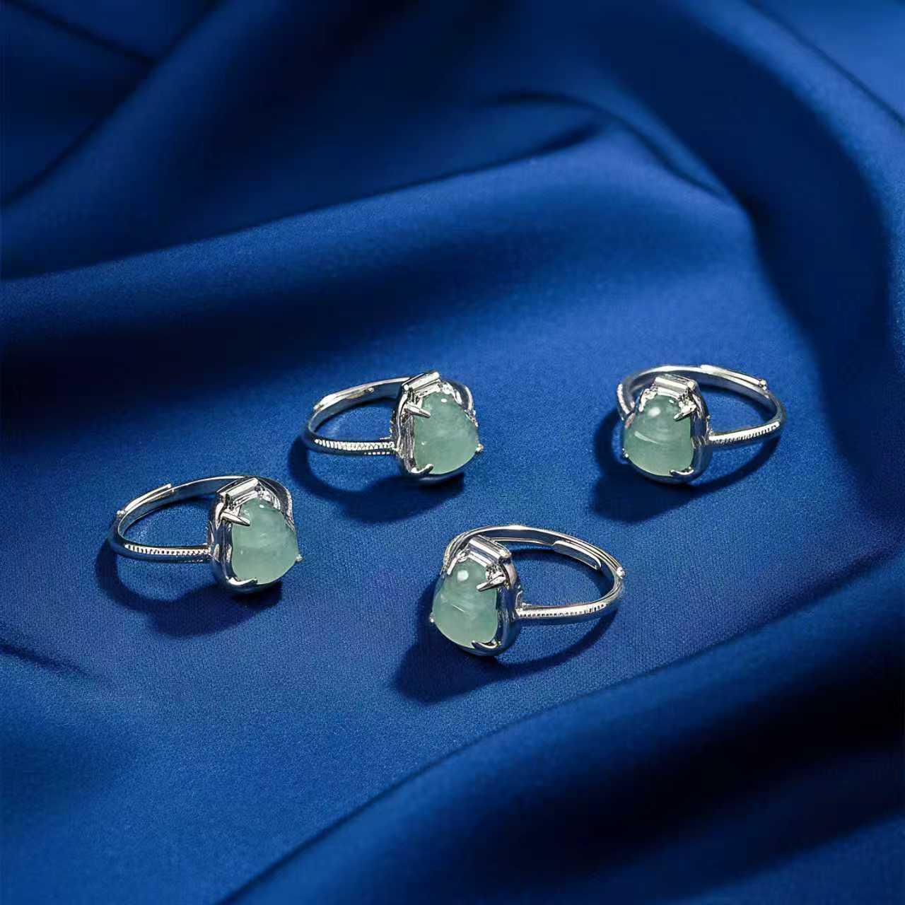 AT5487【任会长珠宝】翡翠葫芦戒指-活口-多样性只发一件