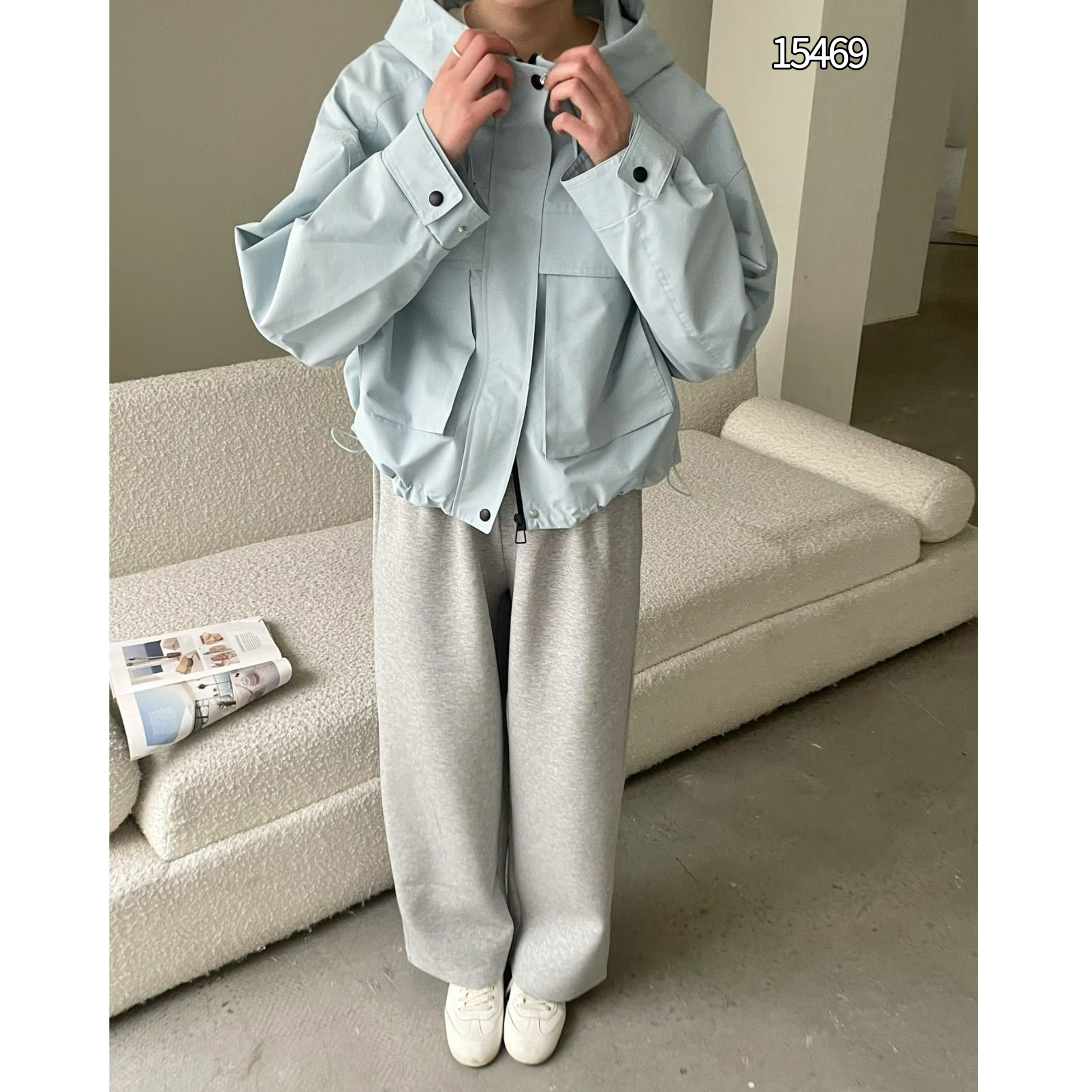 15469 SANFAN 新款户外连帽冲锋衣外套