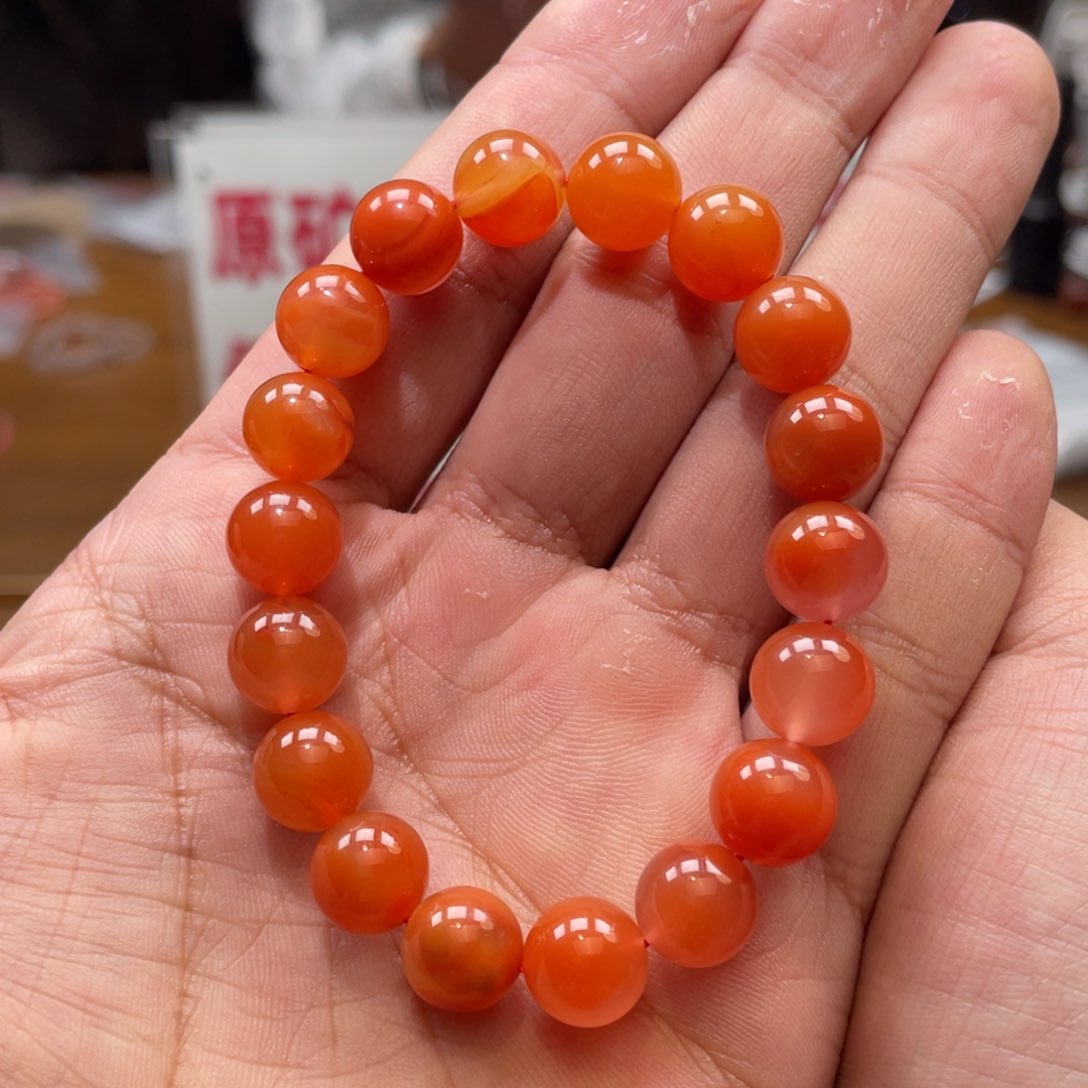 南红玛瑙单圈未镶嵌10mm➕鸡油黄