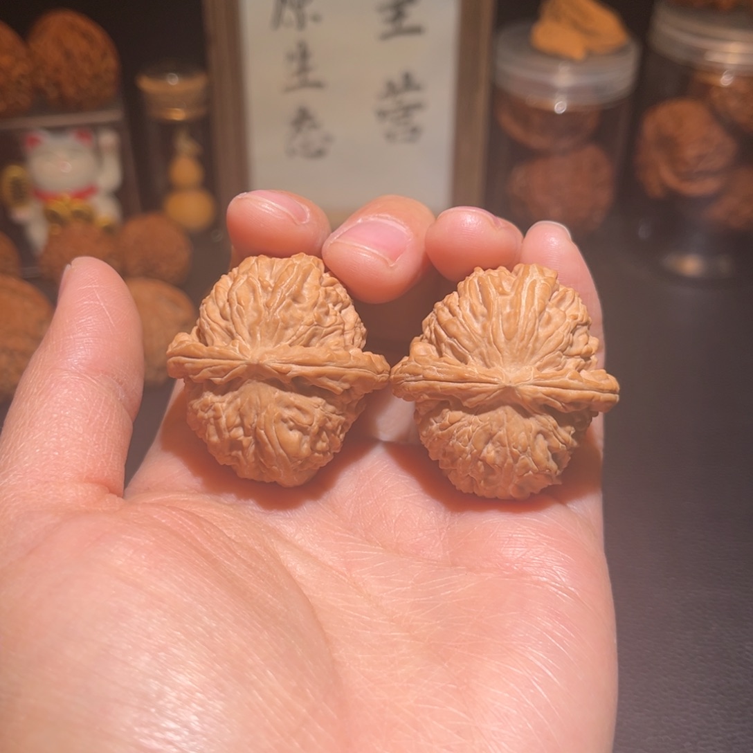 文玩核桃把件白狮子36