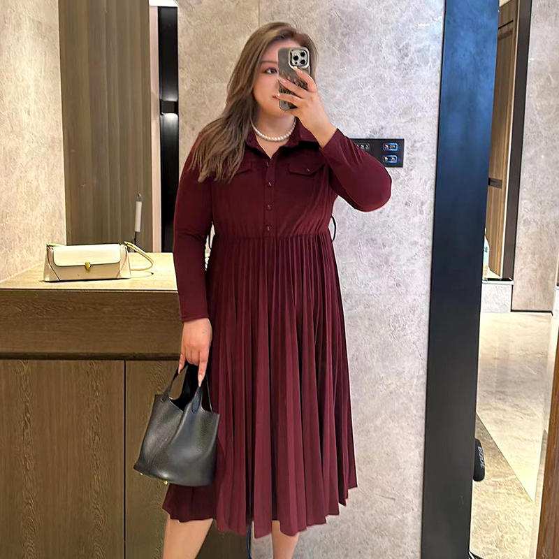 录途大码女装2024新款23566连衣裙