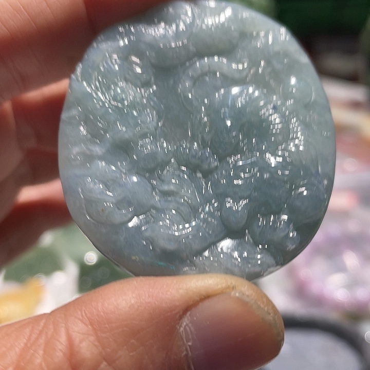 翡翠未镶嵌吊坠(不含链)龙腾虎跃
