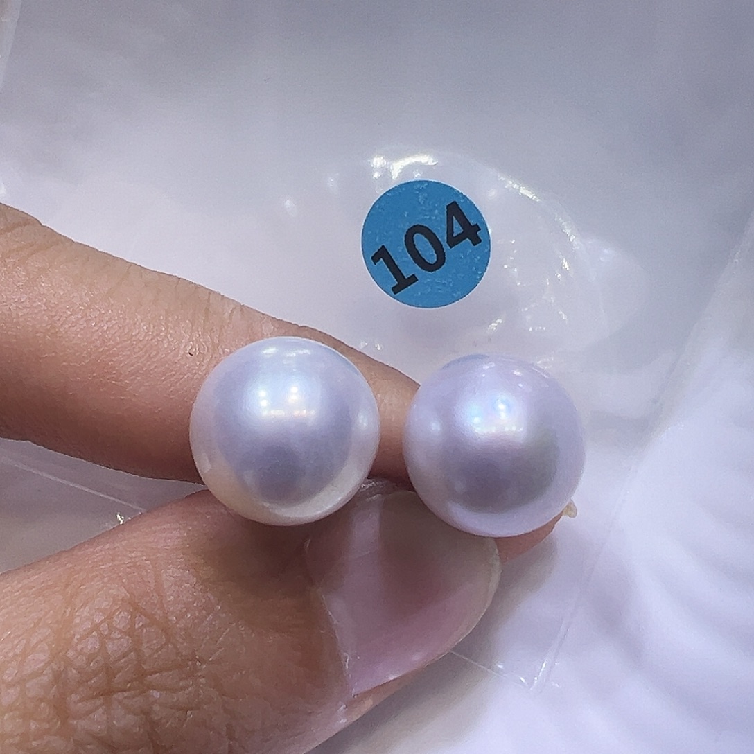 银S925镶嵌淡水珍珠耳饰