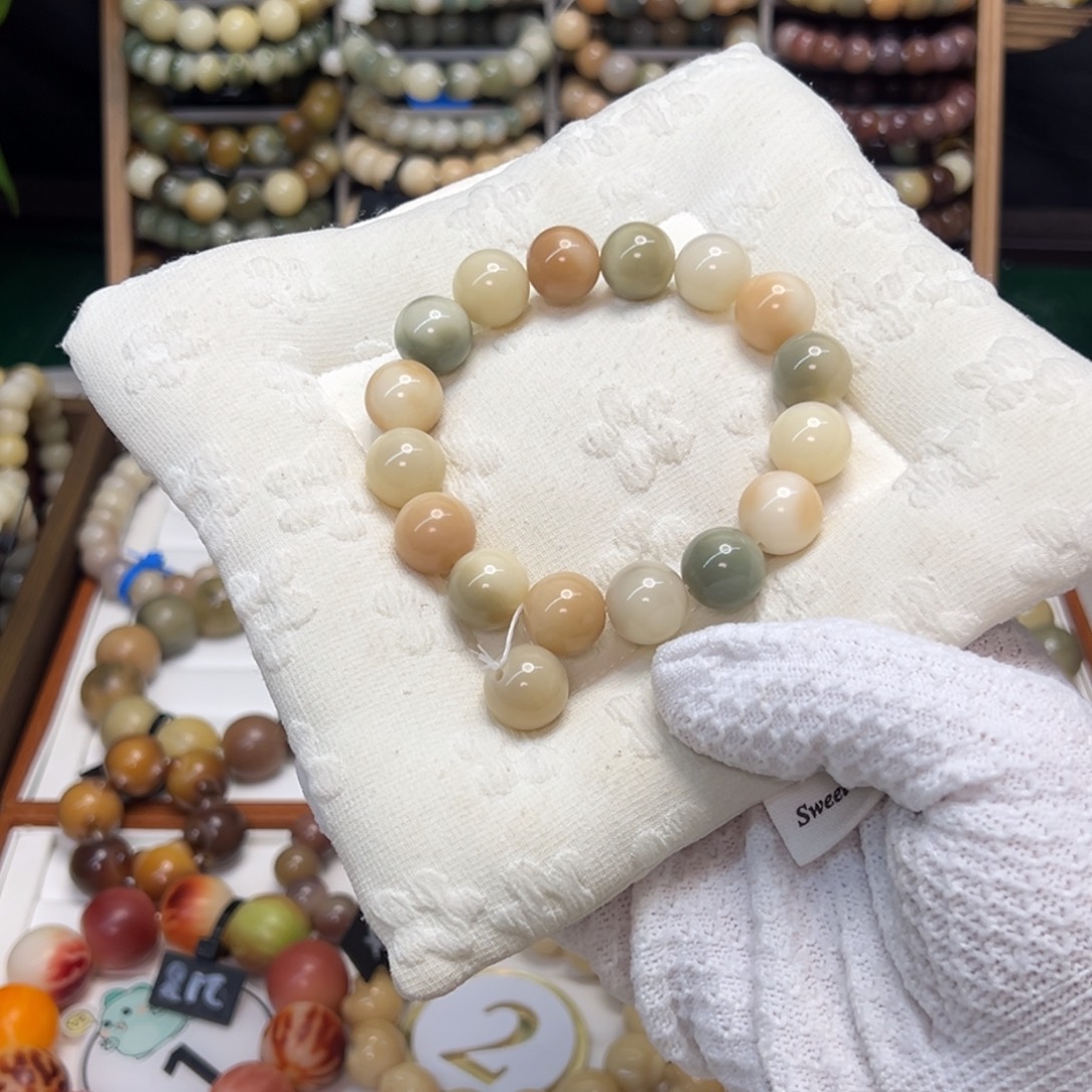 菩提根/象牙果手串卡14圆珠水磨多宝全品