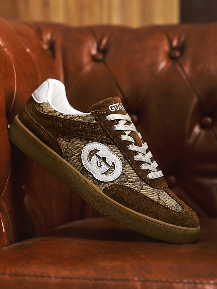 休闲时尚百搭时尚休闲鞋鞋子系带小众德训鞋透气2518