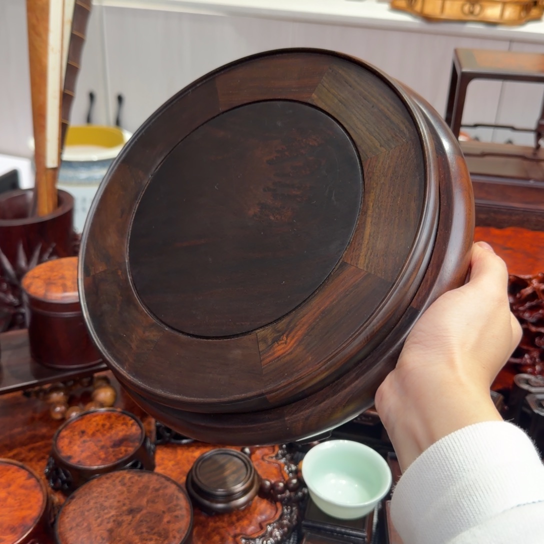 如***产木大红酸枝交趾黄檀底座