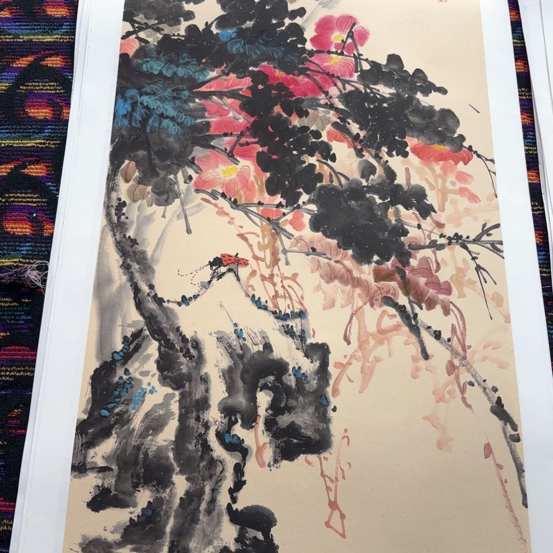 国画老****7杨志强四尺花鸟朱