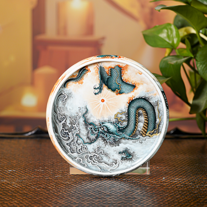 【景德镇陶瓷研究院】绿龙壶承 jty386