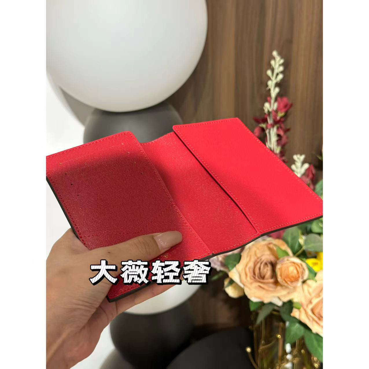 轻奢红色樱桃老花卡包钱包-38464