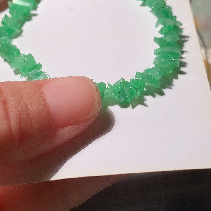 定制翡翠未镶嵌满绿岁岁平安手串