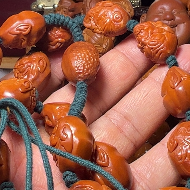 陈***）橄榄核手串/手链百鬼反油