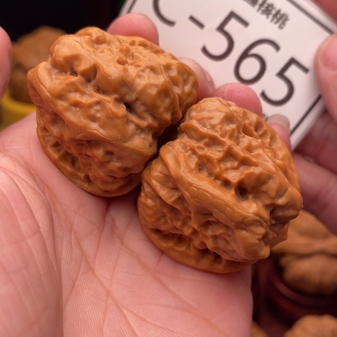 文玩核桃把件开背蛙35