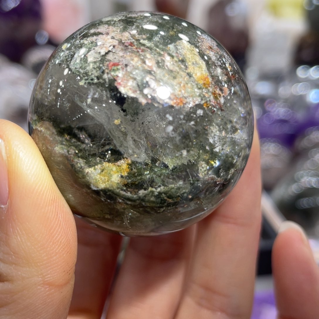 水晶绿幽灵水晶未镶嵌