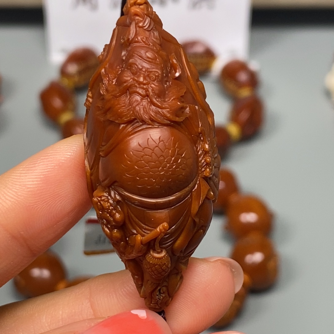 手串/手链橄榄核五鬼运财钟馗