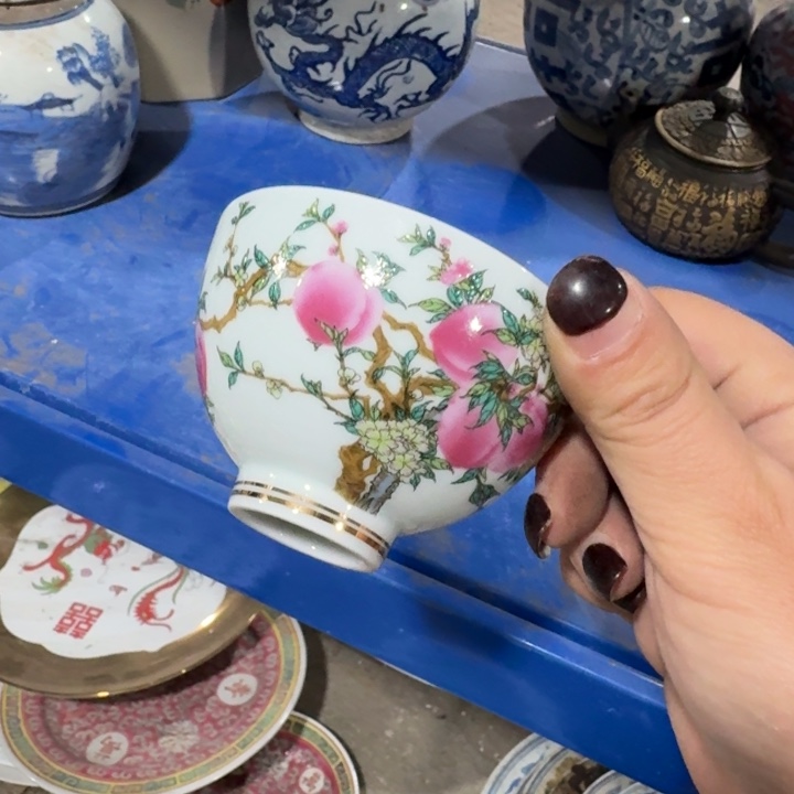 摆件桃子系列鸡心杯