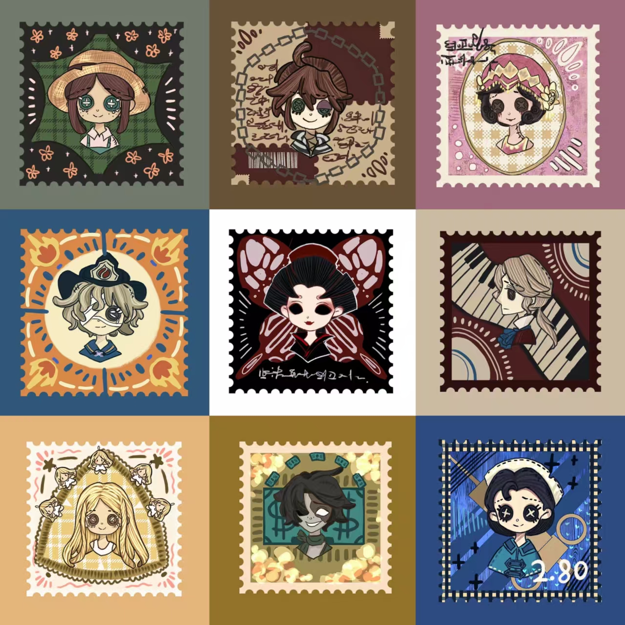 【拆包】第五人格 星熠系列亚克力邮票 同人周边