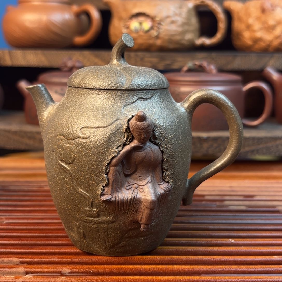 原矿老段泥还原烧紫砂壶190c c