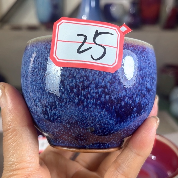 瓷片钧瓷手工艺品杯子