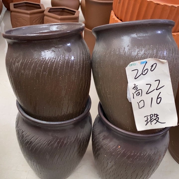 粗陶红陶绿植花盆260