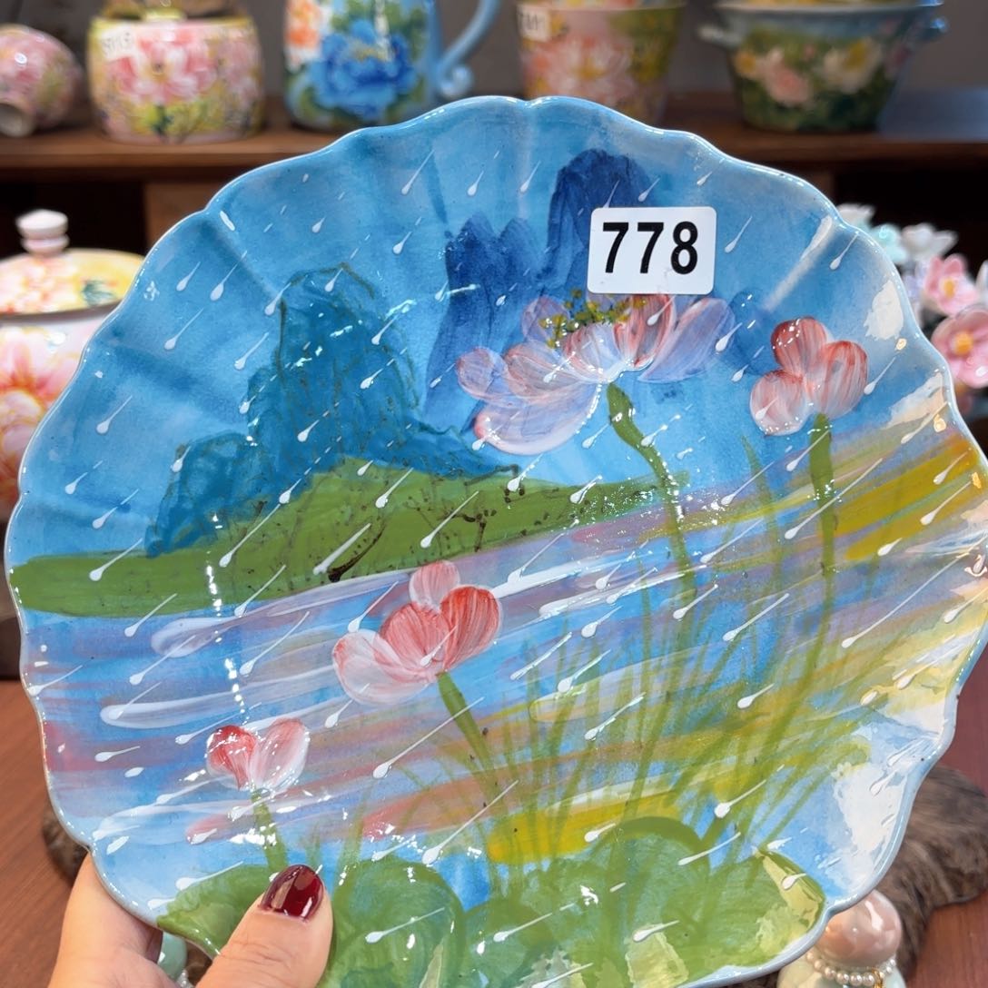 景德镇手绘高温釉下彩陶瓷茶具