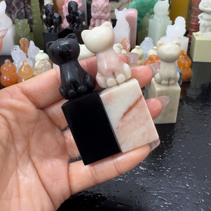 额***彡青田石混合各种石