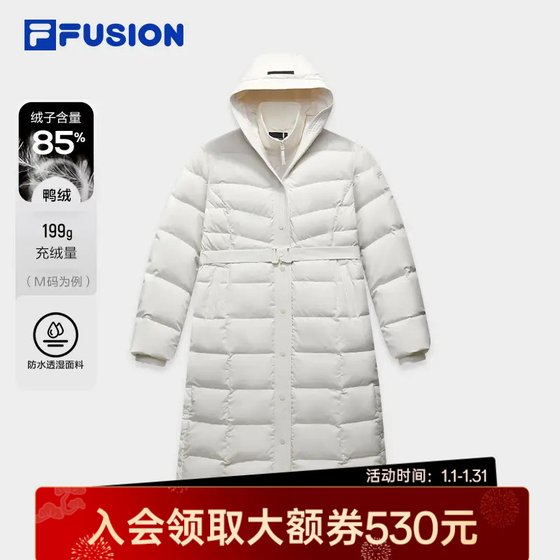 斐乐羽绒服长款【防风保暖】冬季女性时尚加厚百搭T11W545907