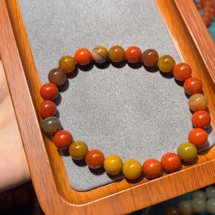 南红玛瑙未镶嵌珠宝半成品包浆南红8.8m