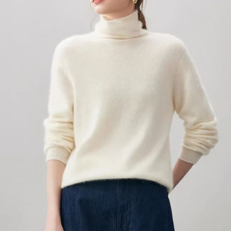 涵玖玥【羊绒堆堆领】裸感净版长袖上衣影04-898