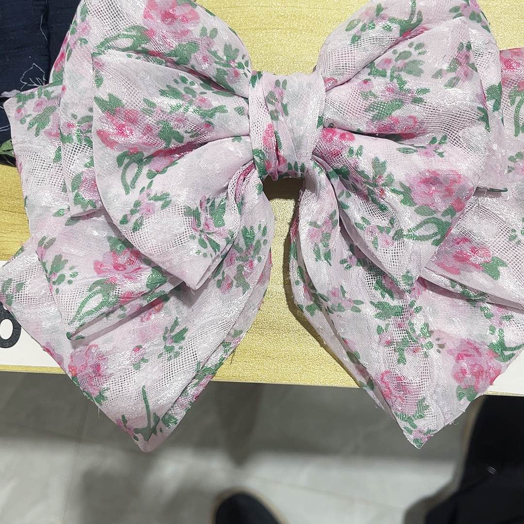 皮质铁合金蝴蝶结发夹