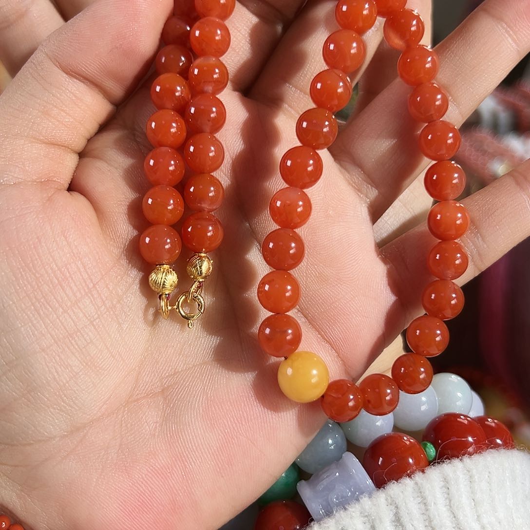 南红玛瑙颈饰未镶嵌天然