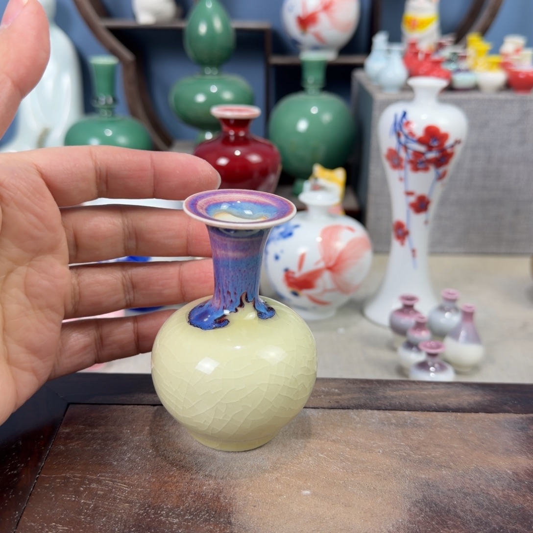 陶瓷手工小花器摆件